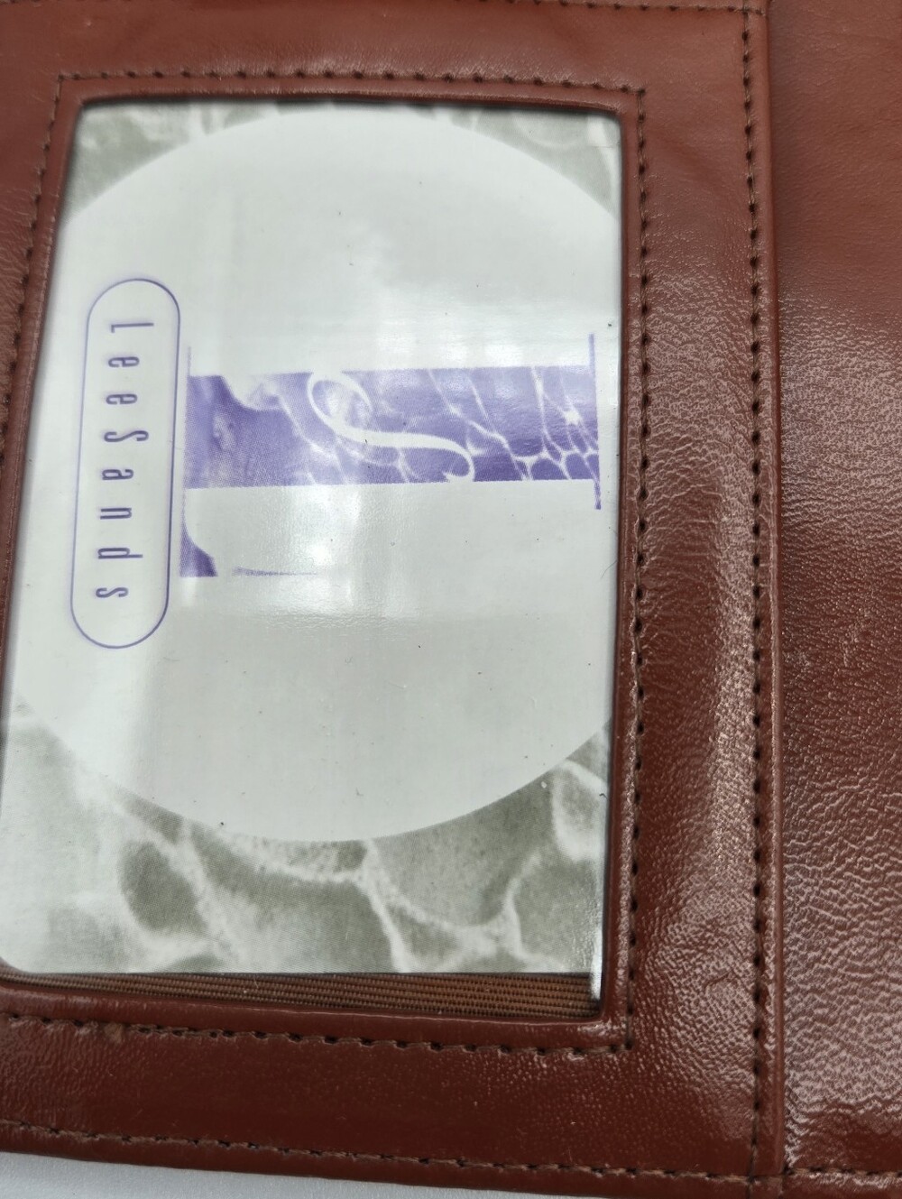 Lee Sands Brown Tan Genuine Eelskin Continental Wallet Vintage Clutch - Picture 9 of 14